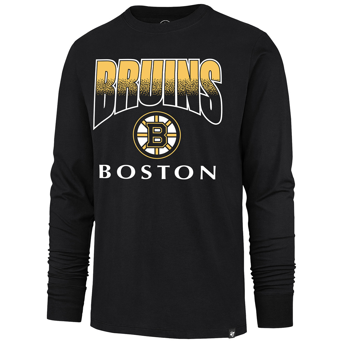 Bruins '47 Sweep Long Sleeve Black Tee - Boston ProShop