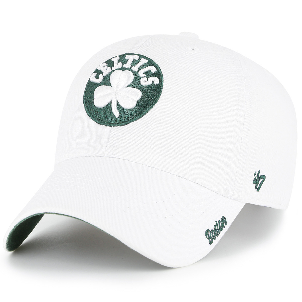Celtics Ladies '47 Ballpark Cheer White Clean Up Cap - Boston ProShop