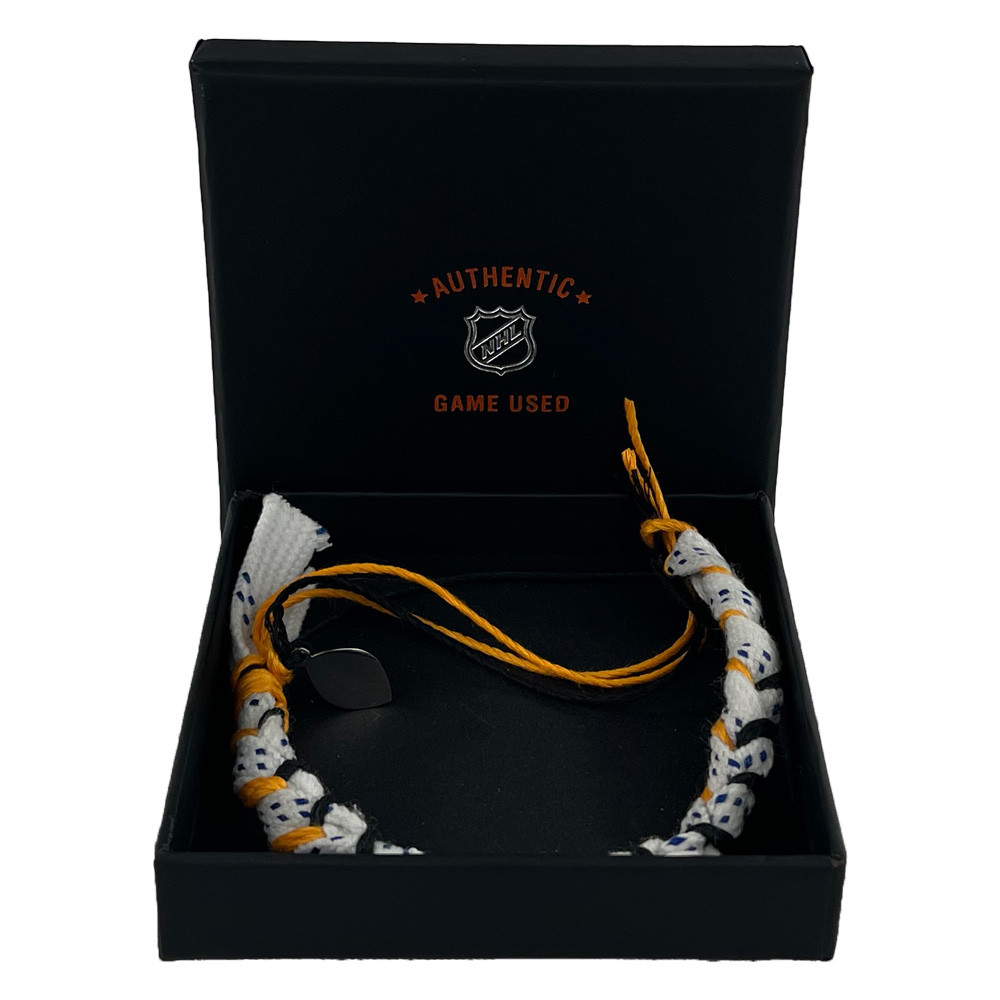 Game-Used Hockey Skate Lace Bracelet - Braided - Hampus Lindholm