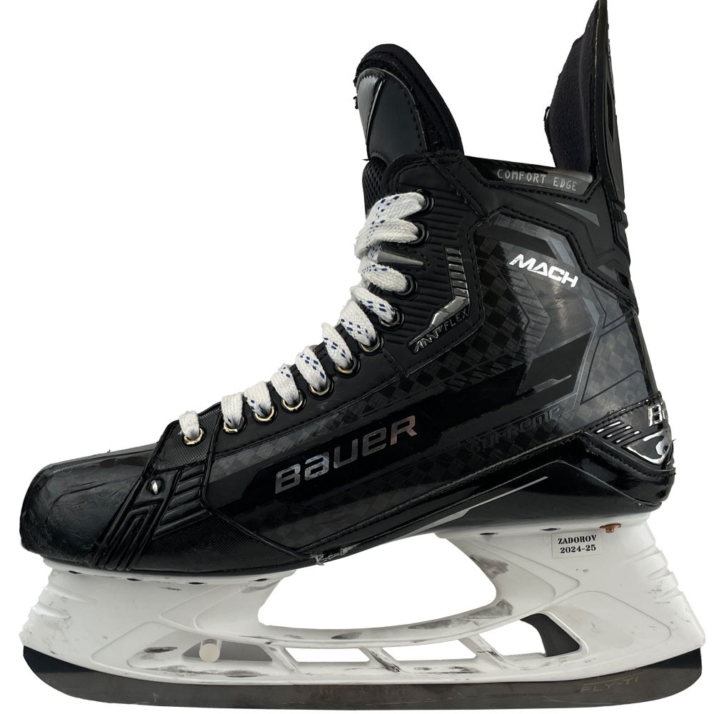 Game-Used 2024-2025 Nikita Zadorov Bauer Hockey Skates - 2