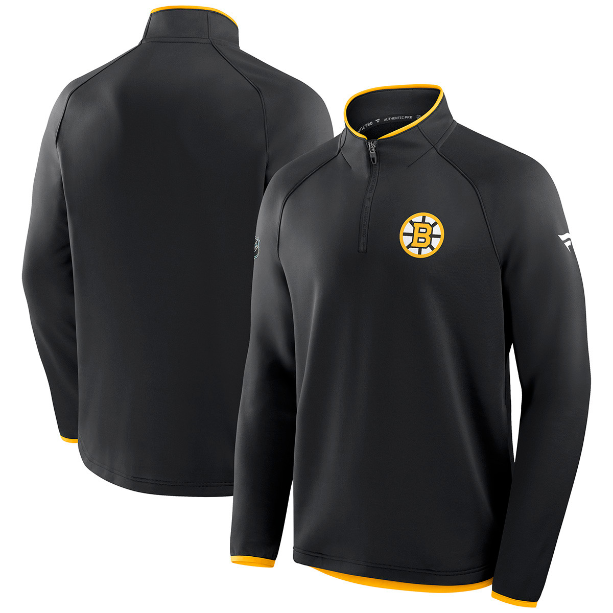 Bruins Authentic Pro Quarter-Zip Black Jacket