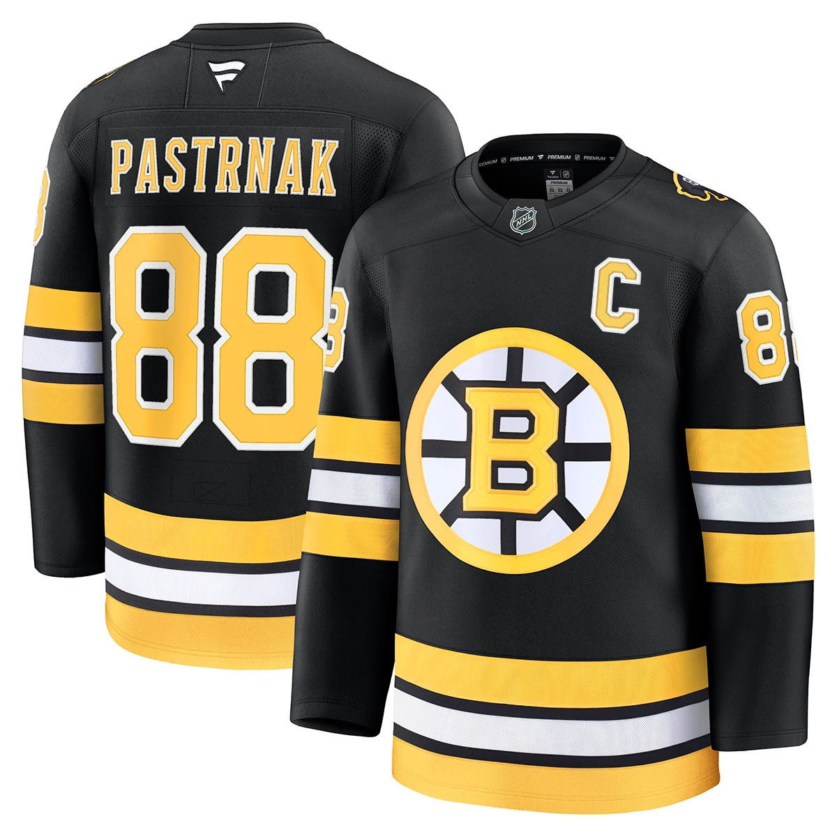 David Pastrnak Bruins Fanatics Premium Black Home Jersey