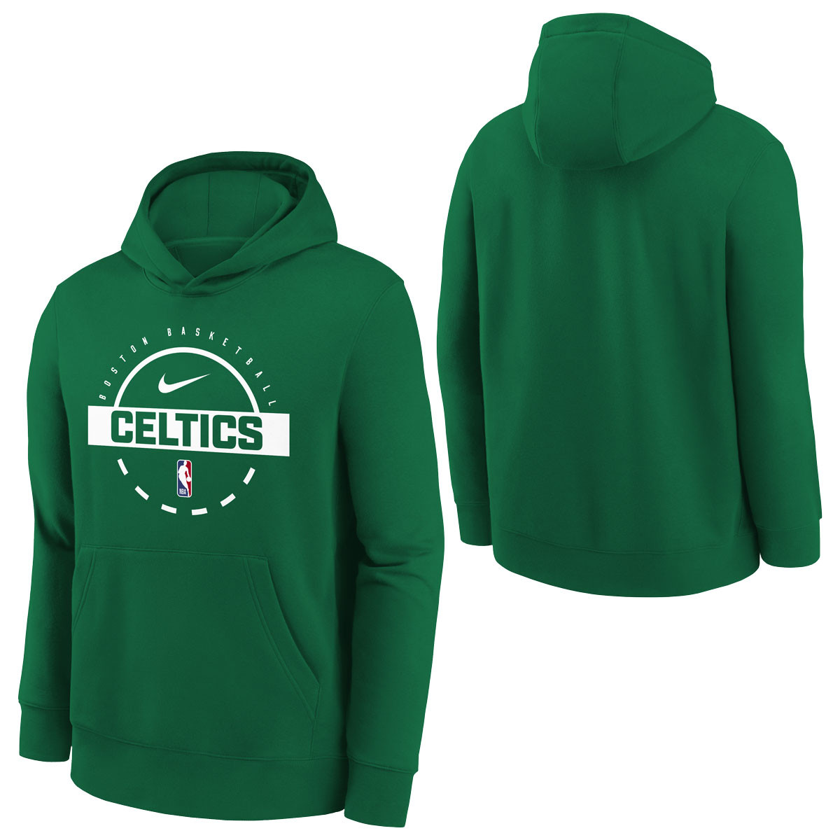 Celtics Nike 2025 Court-Side Green Quarter-Zip Pullover Hood