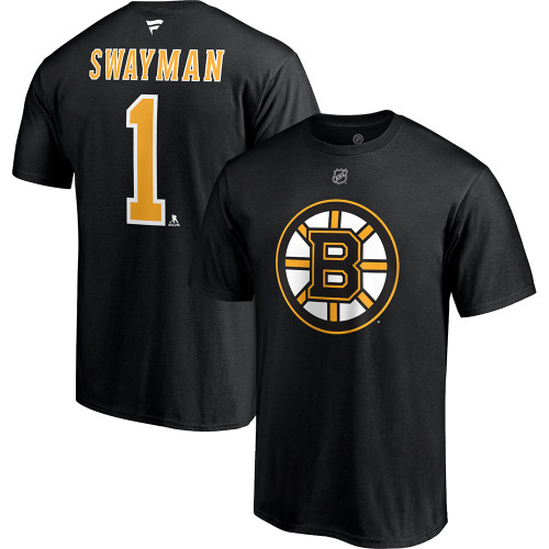 Jeremy Swayman Boston Bruins Youth Gold One Color Backer T-Shirt 