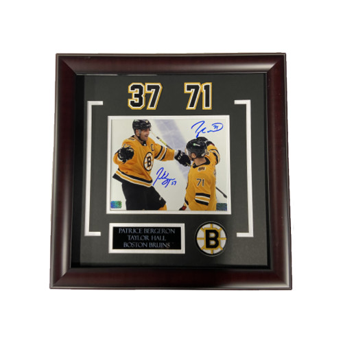 Taylor Hall Boston Bruins Signed 16x20 Photo Reverse Retro Jersey COA