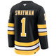 Jeremy Swayman Bruins Fanatics Premium Black Home Jersey Image coming soon src=
