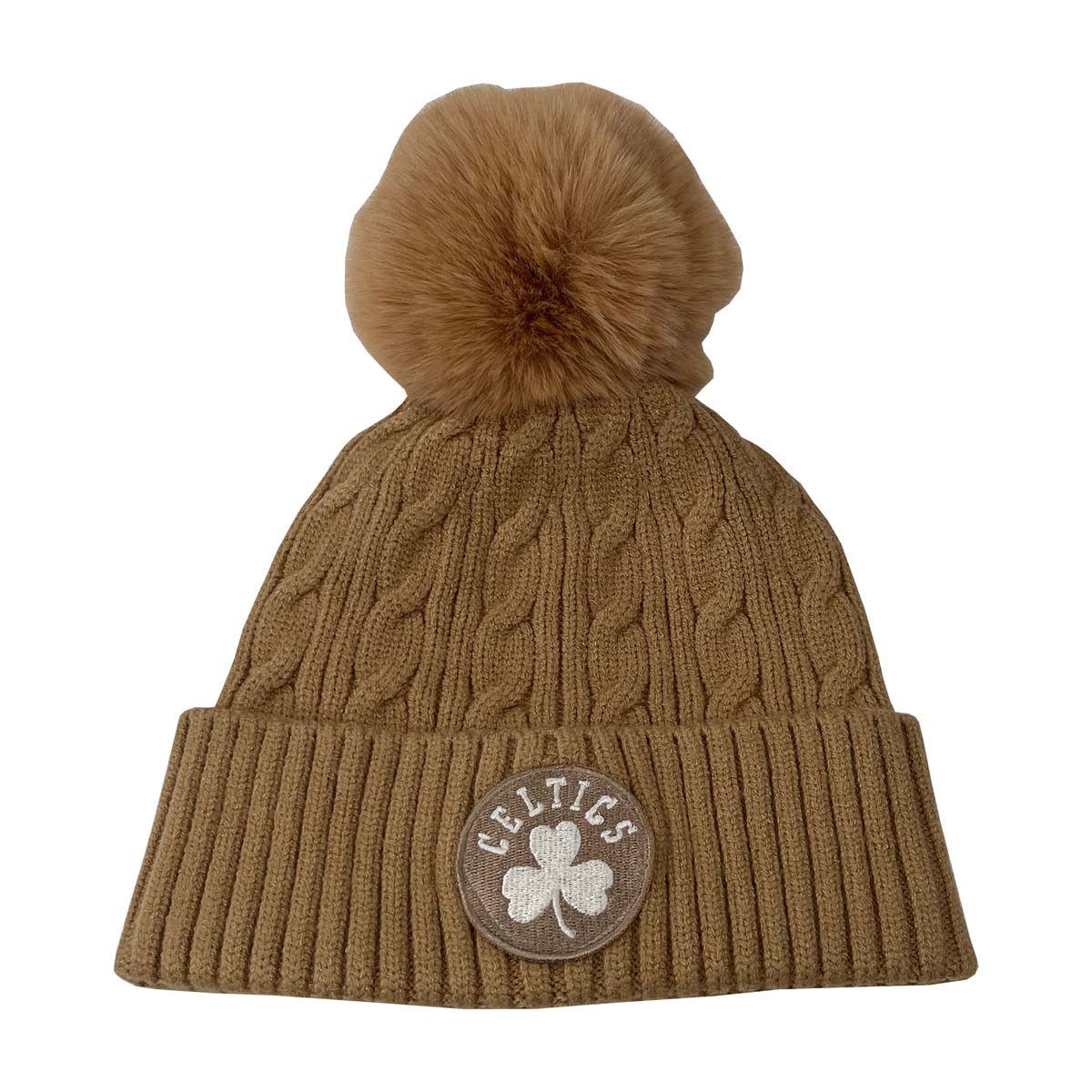 Celtics Ladies Lusso Audrey Brown Pom Knit Hat