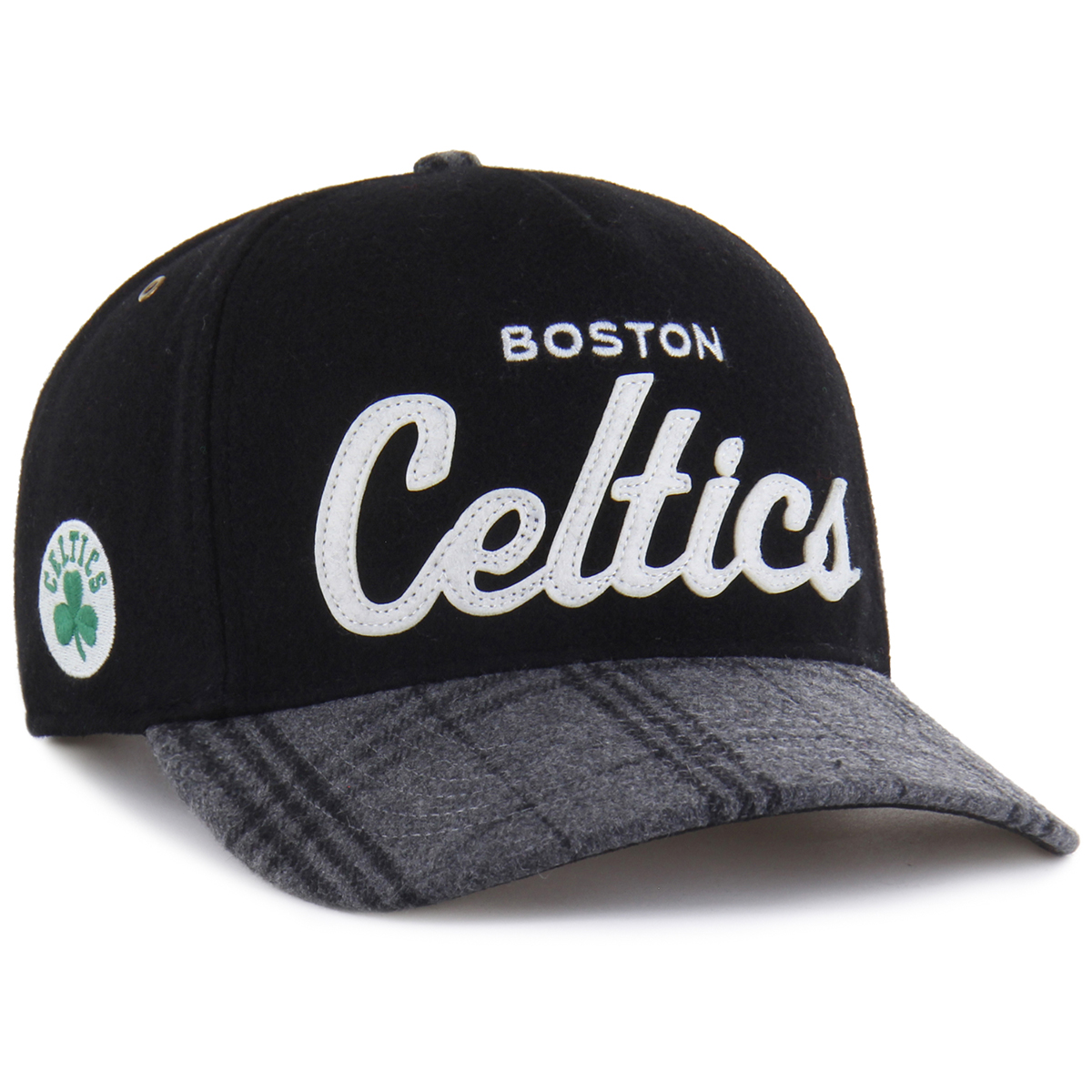 Celtics '47 Windowpane Black Hitch Cap