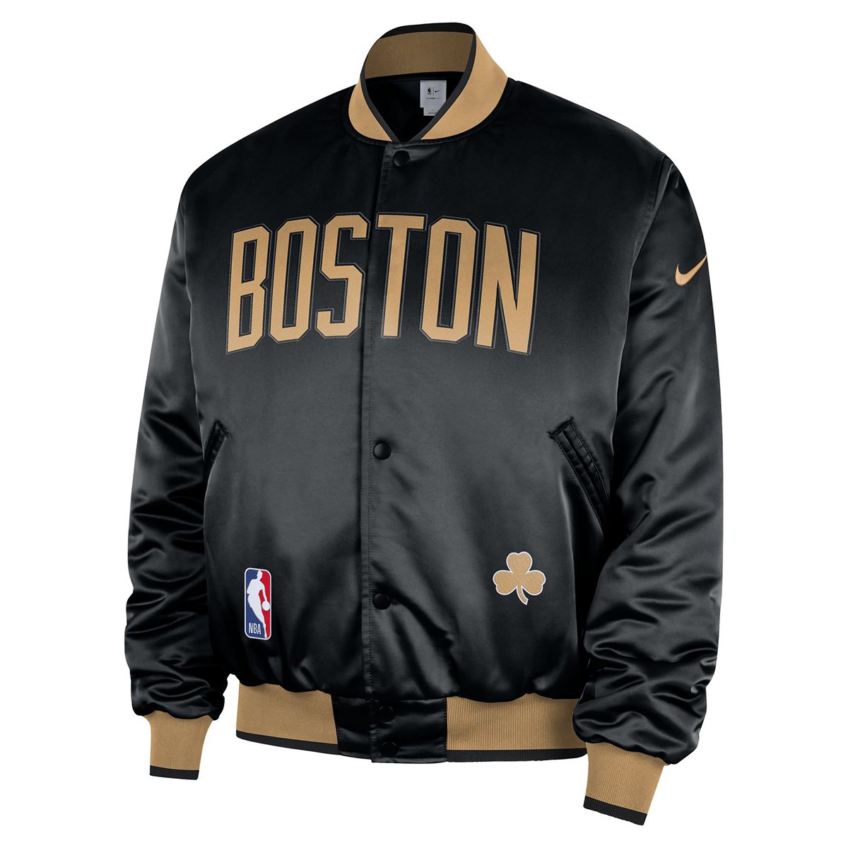 Celtics Nike 2025 City Edition Full-Zip Black Jacket