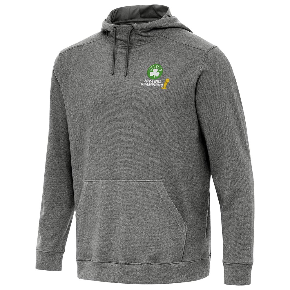 Celtics 2024 NBA Champions Cloud Gray Pullover Hood