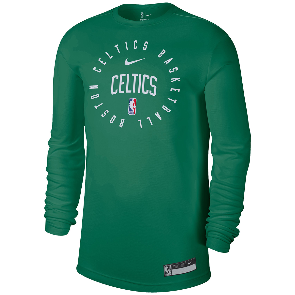 CelticsNikePracticeGreenLongSl