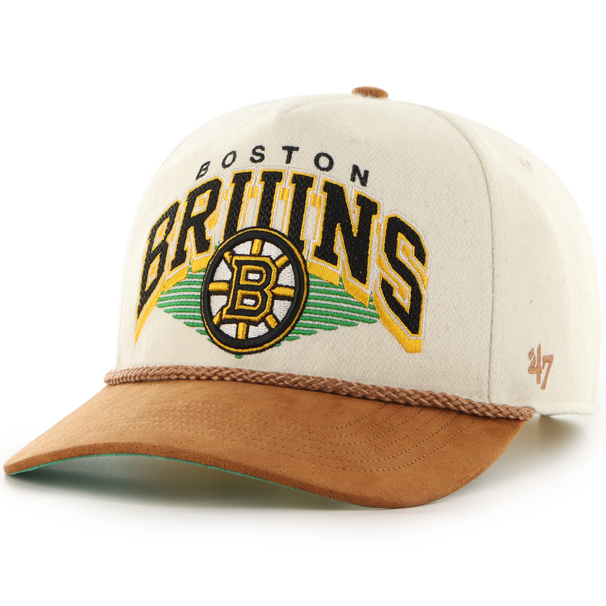 Bruins '47 Pomona Natural Wool Rope Hitch Cap - Boston ProShop