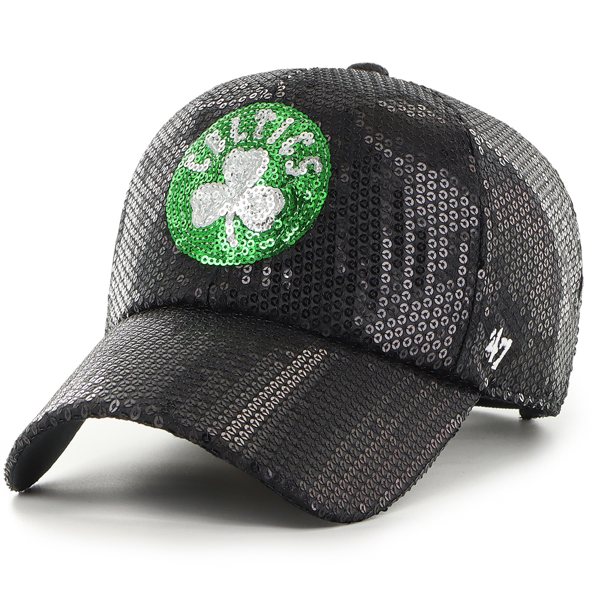 Celtics Ladies '47 Dazzle Black Clean Up Cap - Boston ProShop