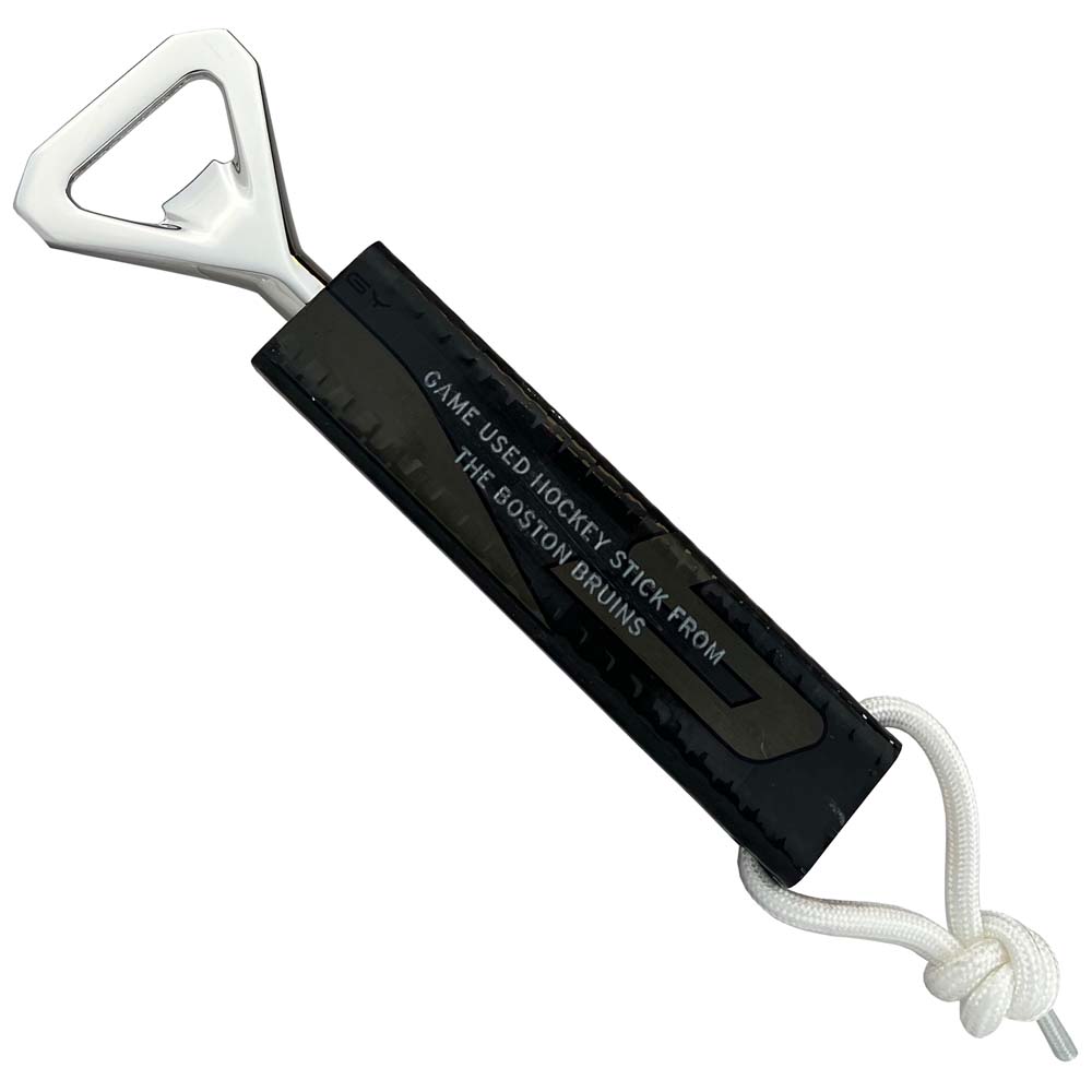 Game-Used Hockey Stick Bottle Opener - Charlie McAvoy - Boston ProShop