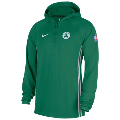 Celtics Nike 2025 Court-Side Green Quarter-Zip Pullover Hood