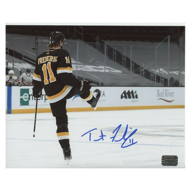 Trent Frederic Boston Bruins signed 8x10 Reverse Retro action