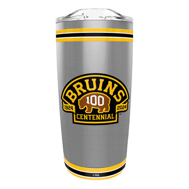 Bruins Centennial 18oz Black Stainless Steel Water Bottle