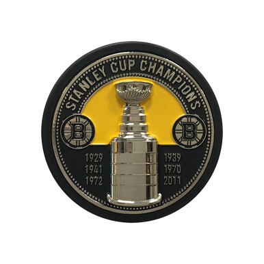 Bruins Centennial Logo Stanley Cup Trophies Keychain