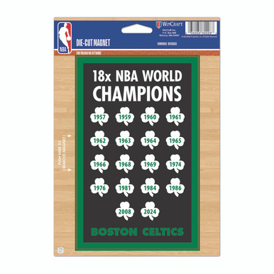 Celtics 18x NBA Champions Shamrock Magnet - Boston ProShop