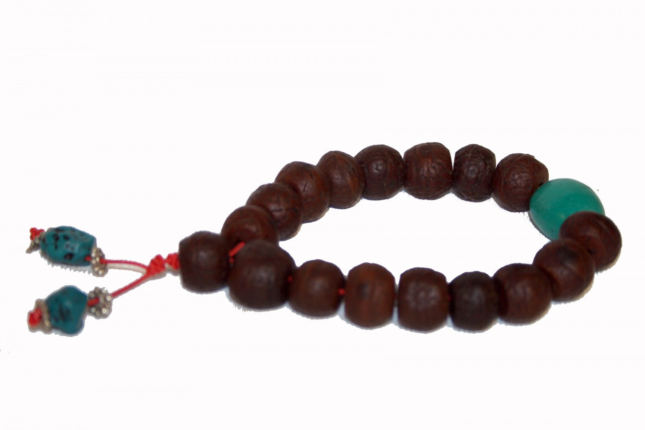 Mahakala, Bone & Bodhi Seed Mala Beads Set - Hindu Prayer