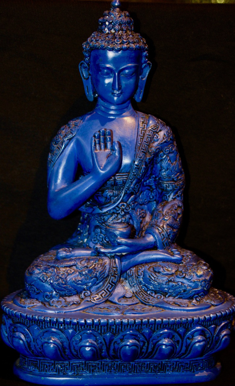 Vairochana Buddha, Tibetan Nampar Nangdzé Resin Statue, Tibet