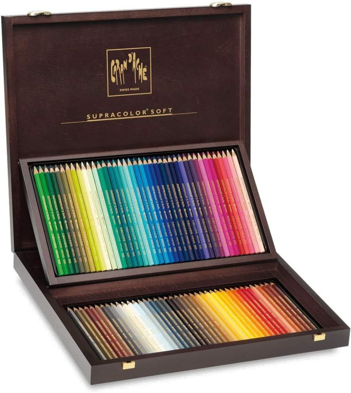 Caran D'ache Supracolor Soft Aquarelle Pencil Wood Box Set of 80 (3888.480)