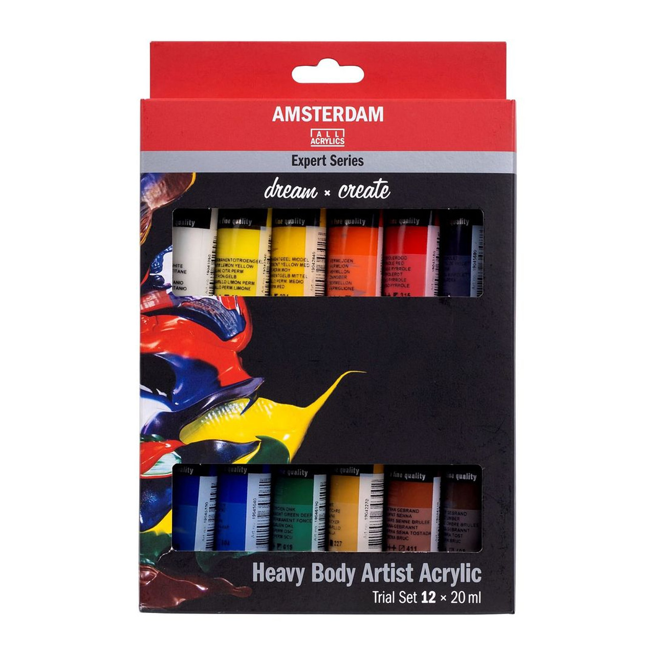 Amsterdam Expert Cardboard set, containing 12 tubes of 20 ml