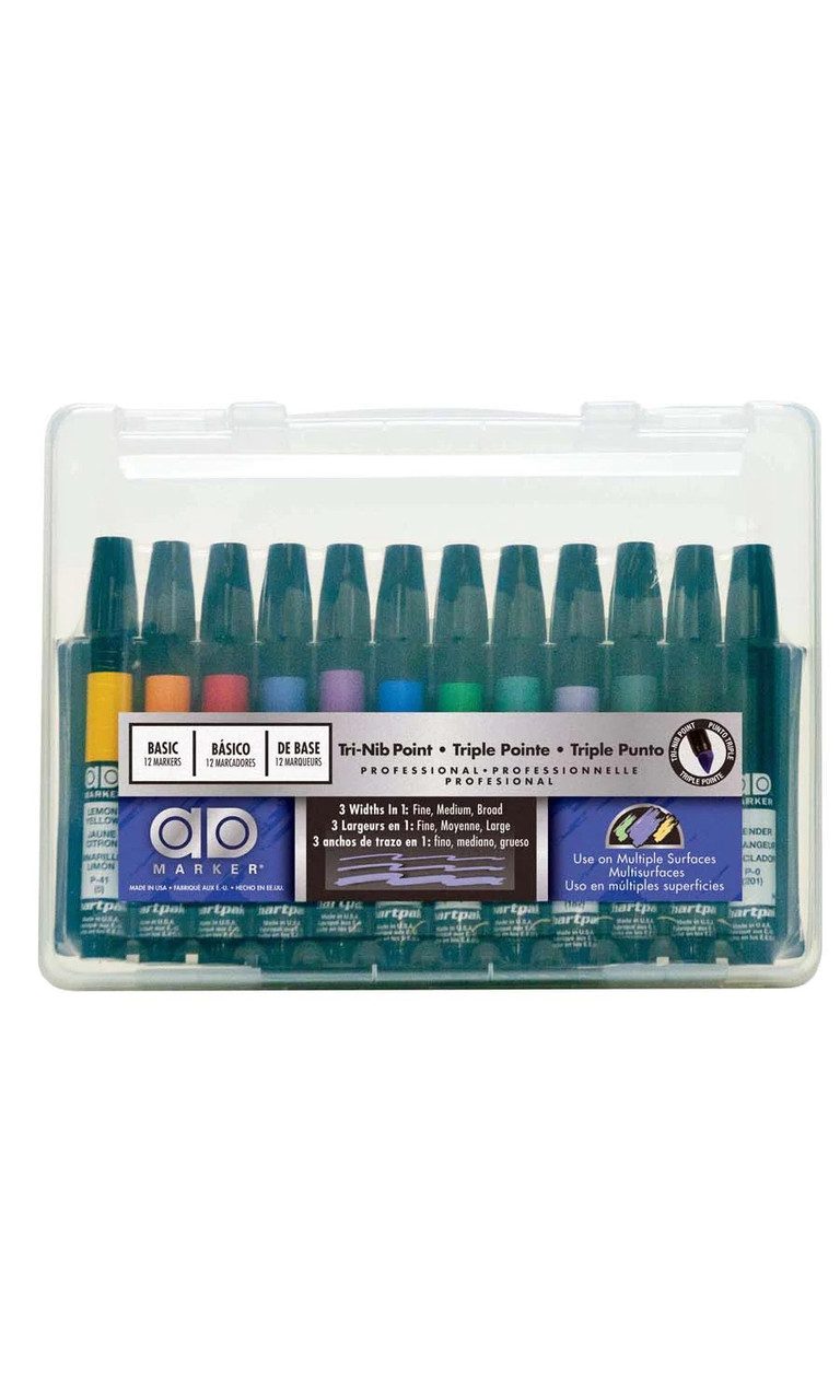 Chartpak AD Marker Basic Color Set Of 12 (AD12SET)