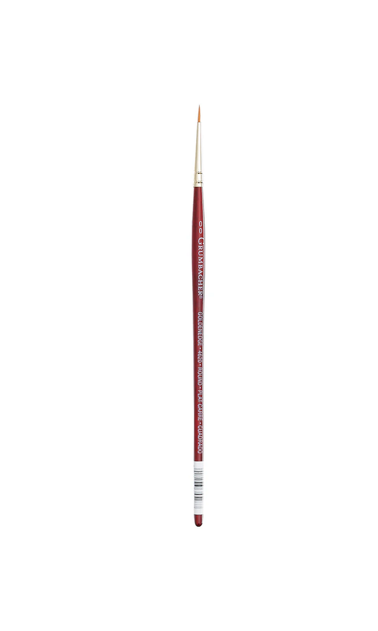 Grumbacher Goldenedge Synthetic Round Watercolor Brush, Size 00 (4620.ZZ)