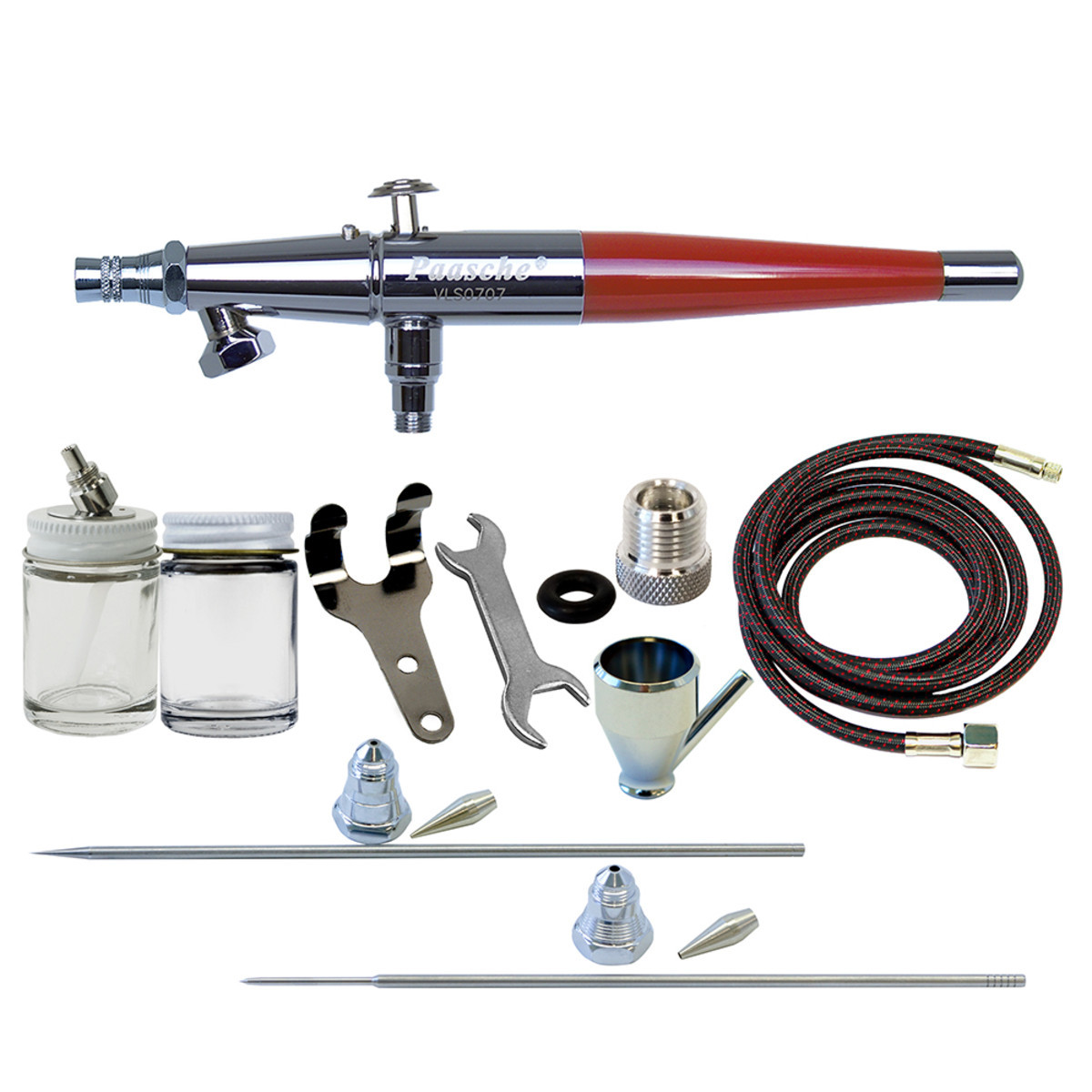 Paasche VLS-3AS (Formerly VLS-SET) Double Action Siphon Feed Airbrush Set