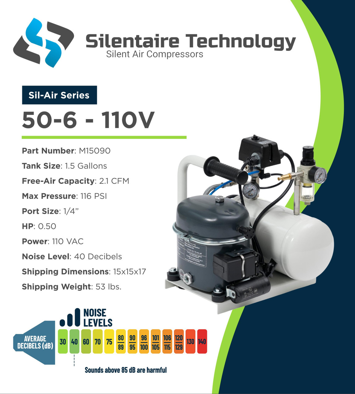 Silentaire Sil-Air 50-6 Air Compressor
