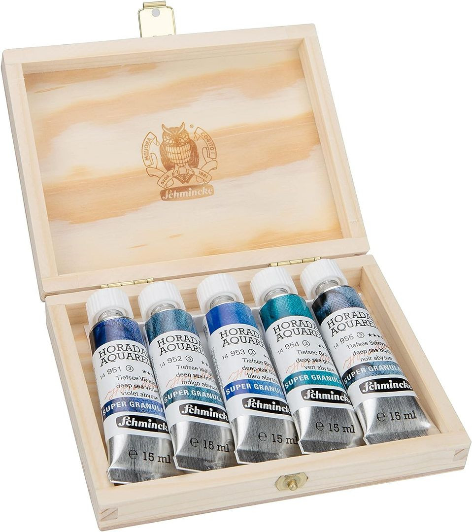 Schmincke Horadam Watercolor Deep Sea Supergranulation Set of 5, 15ml Tubes