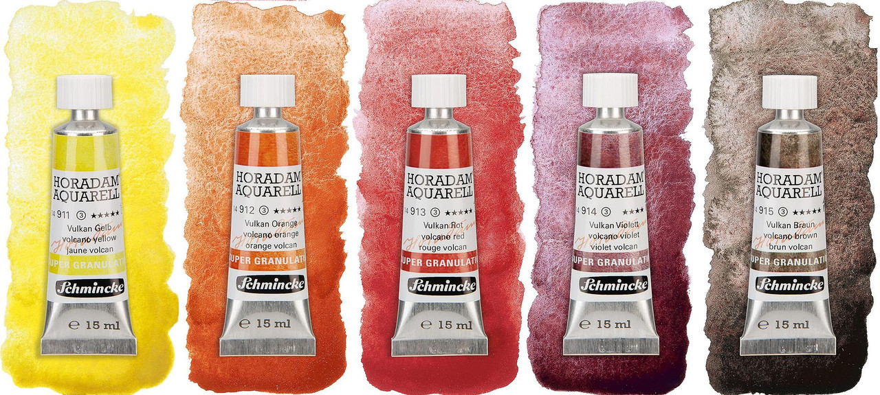 Schmincke Horadam Watercolor Volcano Supergranulation Set of 5, 15ml Tubes 74868