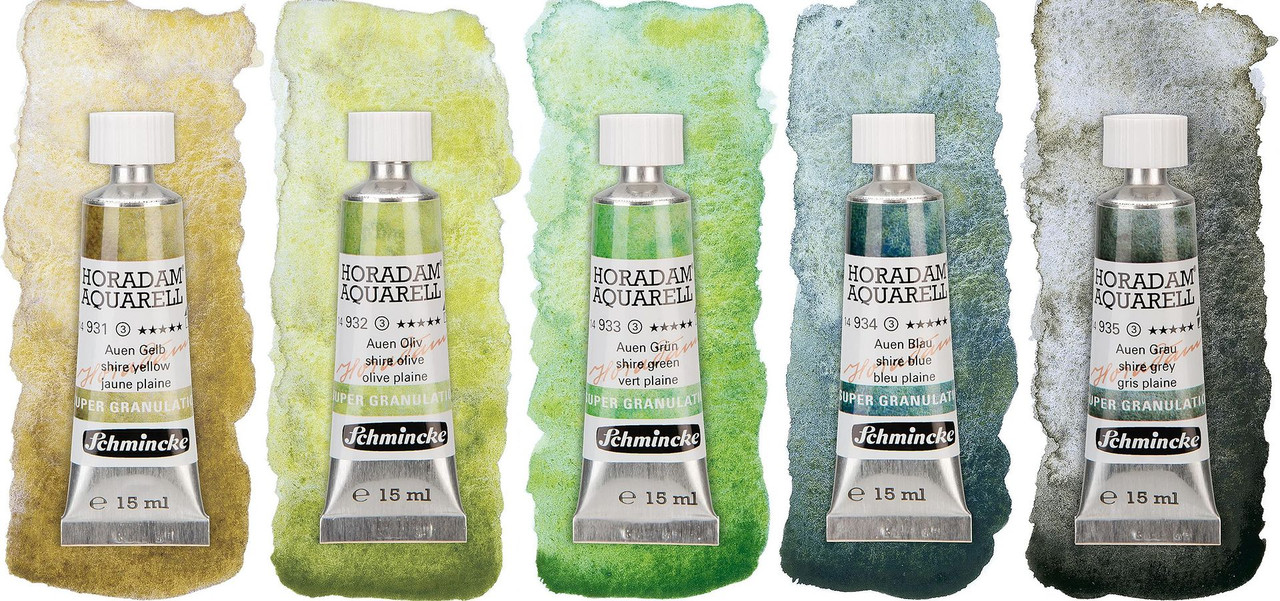 Schmincke Horadam Watercolor Shire Supergranulation Set of 5, 15ml Tubes #74867
