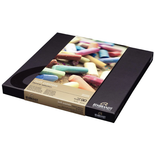 Rembrandt Soft Pastel Cardboard Box Set - 90 Half Stick General Selection