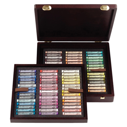 Rembrandt Soft Pastel Wooden Box Set - 90 Full Stick Portrait Selection