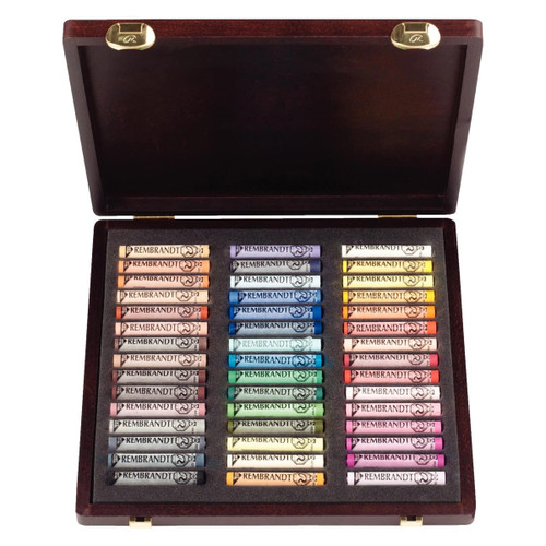 Rembrandt Soft Pastel Wooden Box Set - 45 Full Stick Portrait Selection