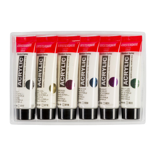 Amsterdam Standard Acrylic Pearl Paint Set | 6 x 20ml