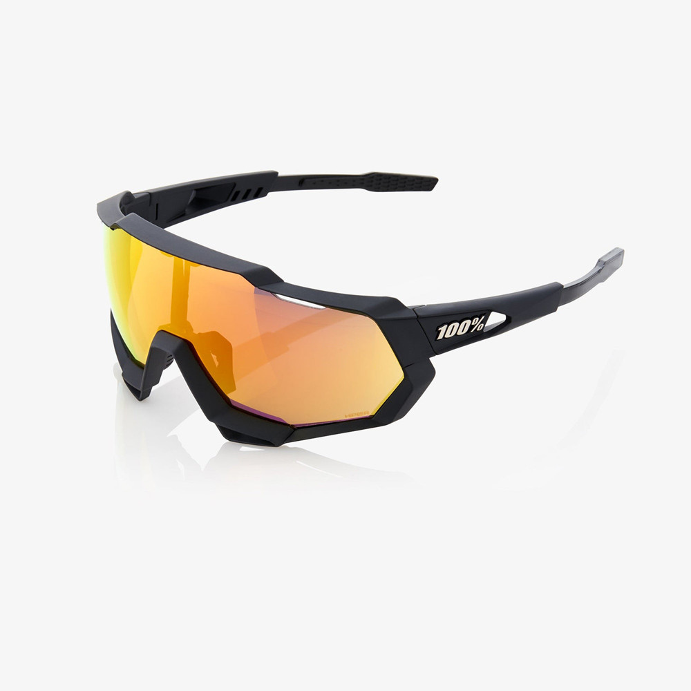2025 100% Speedtrap Soft Tact Black Hiper Red Multilayer Mirror