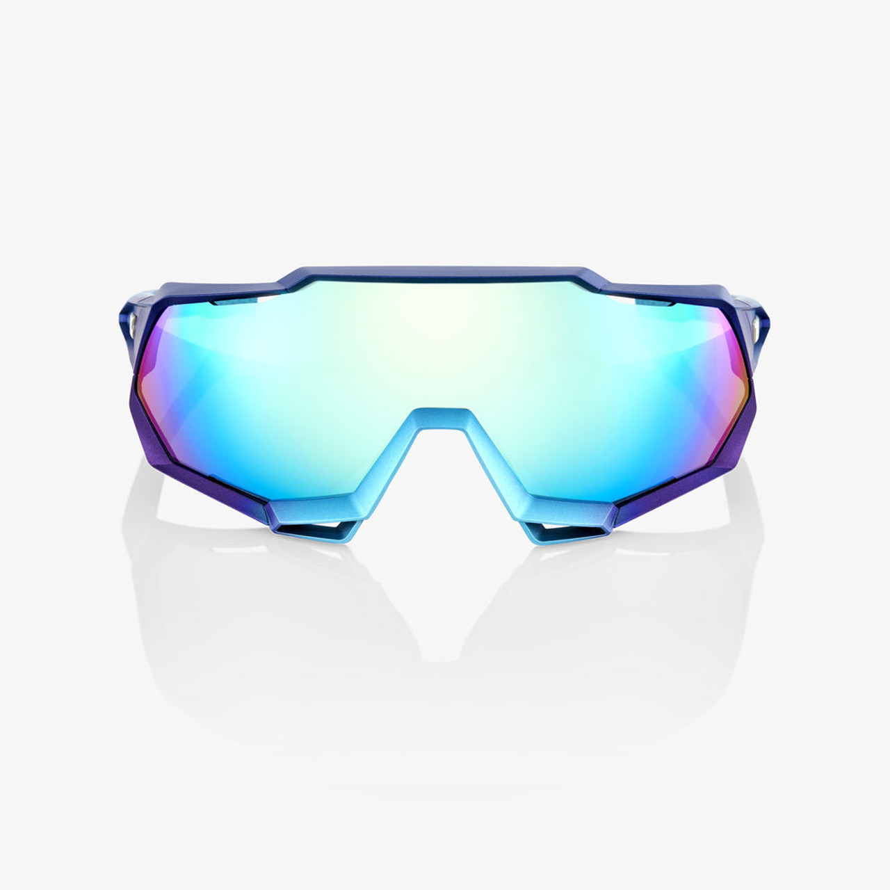2023 100% SPEEDTRAP® Matte Metallic Into the Fade Blue Topaz Multilayer  Mirror Lens Sunglasses