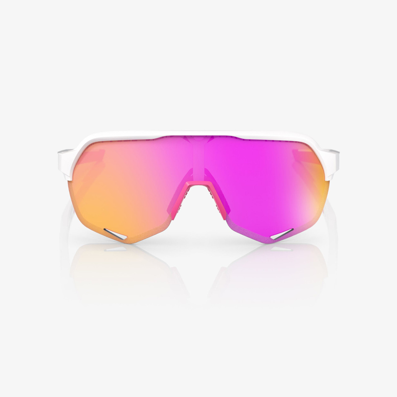 2025 100% S2 Matte White/Pink Hiper Vital Pink Mirror Lens
