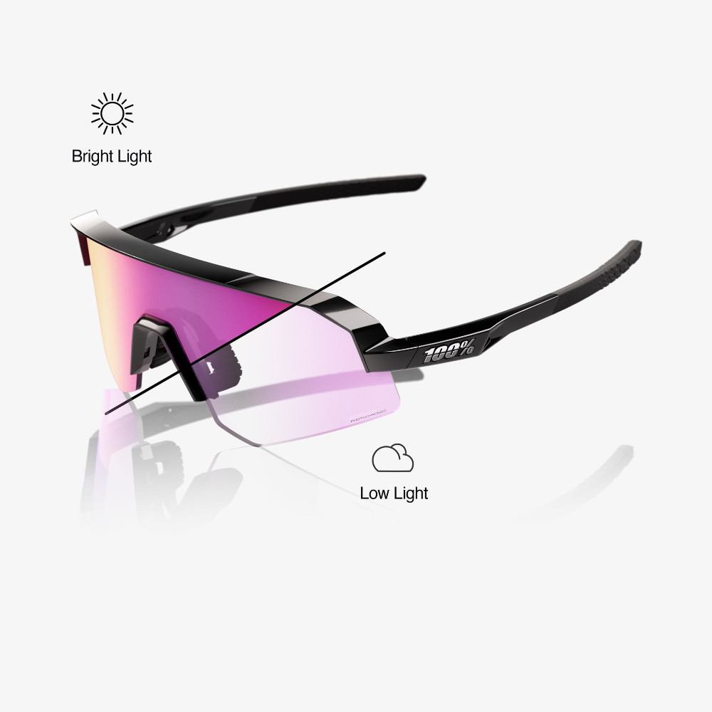 2026 100% Slendale® SL Gloss Black Purple Mirror Photochromic