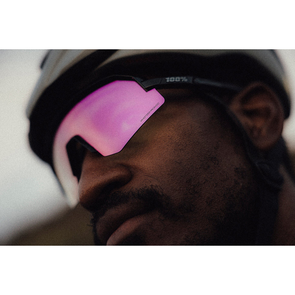 2025 100% Slendale Sl Gloss Black Purple Mirror Photochromic Lens