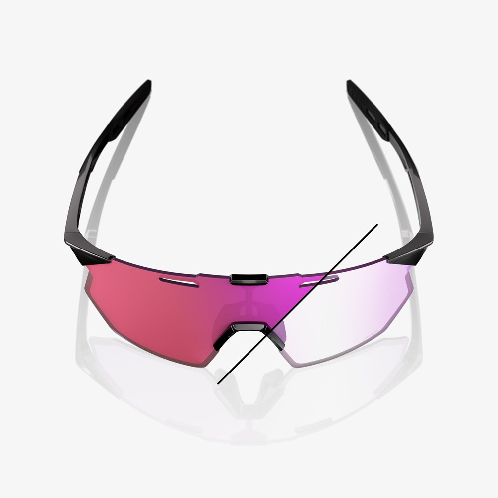 2025 100% Hypercraft Sq Gloss Black Purple Mirror Photochromic