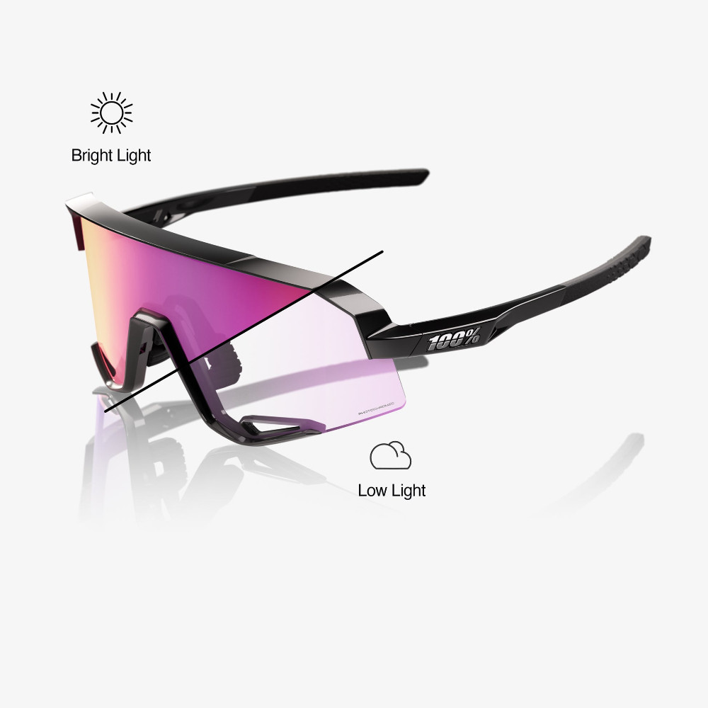 2026 100% Slendale® Gloss Black Purple Mirror Photochromic