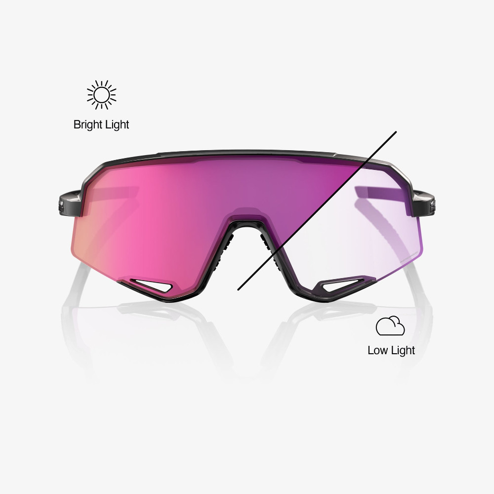 希少　magmaglass Pink/Purple Two-Tone 2026 100% Slendale® Gloss Black Purple Mirror Photochromic