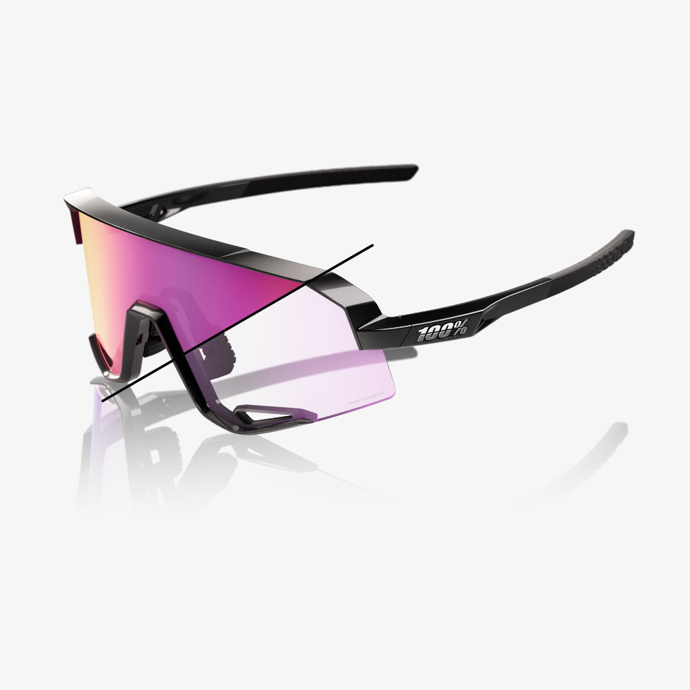 2026 100% Slendale® Gloss Black Purple Mirror Photochromic