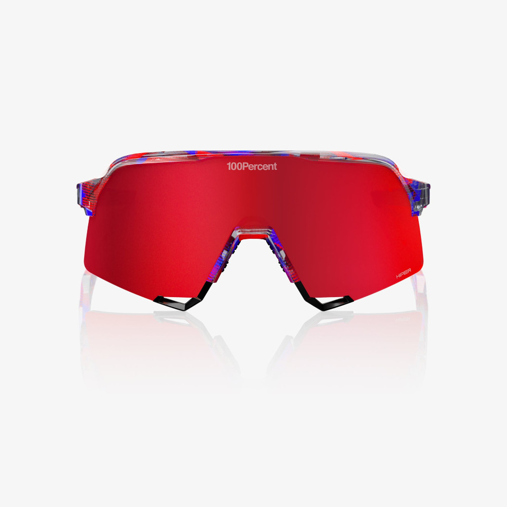 100% 【2026最新作】 S3 FDJ グロス ワンハンドレッド サングラス 2026 100% S3™ FDJ Gloss Translucent Red/Blue Hiper® Fire