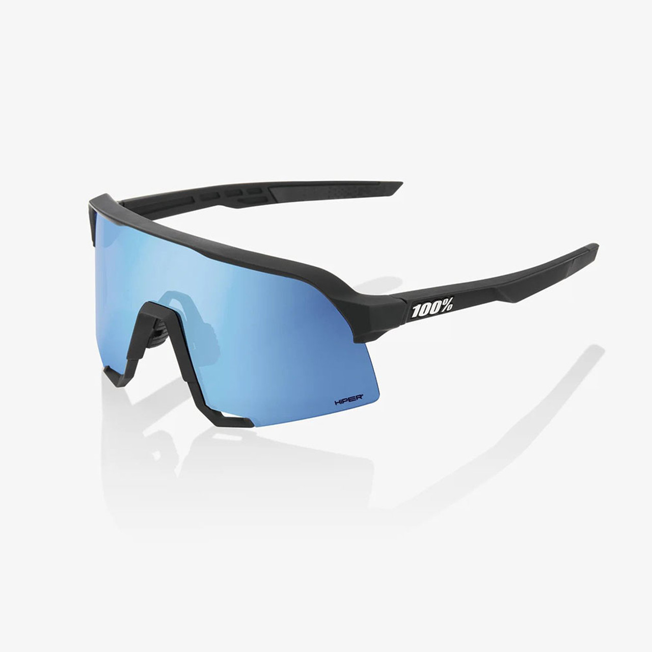 2023 100% S3 Matte Black HiPER Blue Multilayer Mirror Lens