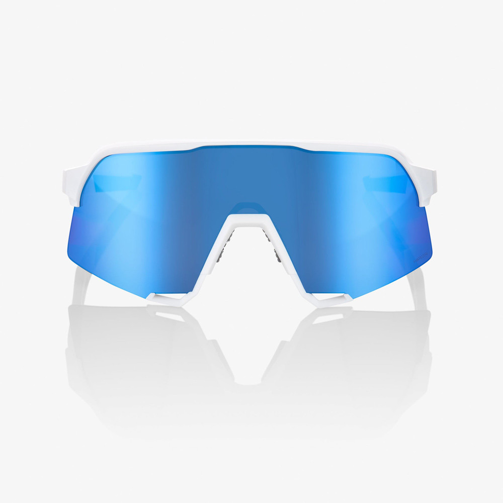 2025 100% S3 Matte White Hiper Blue Multilayer Mirror Lens